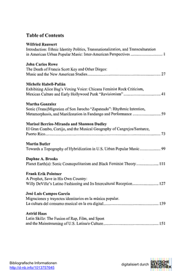 Table of Contents