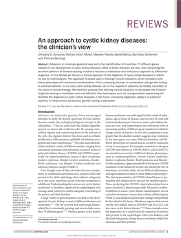 An Approach to Cystic Kidney Diseases: the Clinician's View