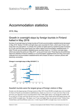 Accommodation Statistics 2018