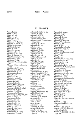 Index-Names II. NAMES