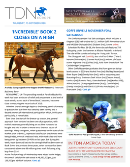 Tdn Europe • Page 2 of 16 • Thetdn.Com Thursday • 15 October 2020