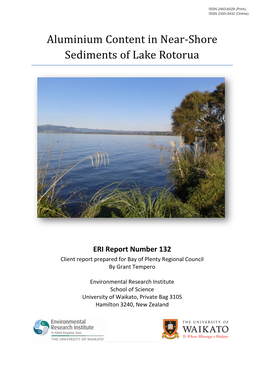 Aluminium Content in Near-Shore Sediments of Lake Rotorua