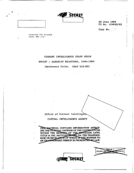 TS No. 104642/62 , Copy No. CURRENT INTELLIGENCE STAFF STUDY SOVIET