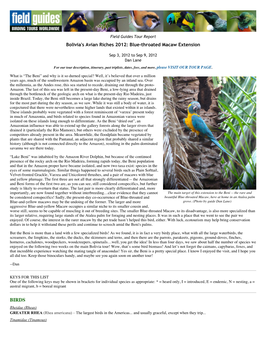 Blue-Throated Macaw Extension