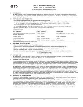 BD BBL Hektoen Enteric Agar