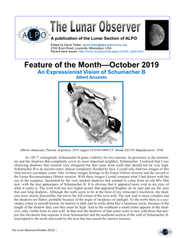 Feature of the Month—October 2019 an Expressionist Vision of Schumacher B Albert Anuziato