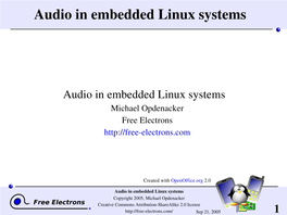 Audio in Embedded Linux Systems