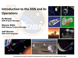 Introduction to the DSN and Its Operations