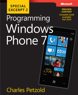 Programming Windows Phone 7 Series