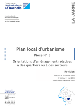 Plan Local D'urbanisme Pièce N° 3