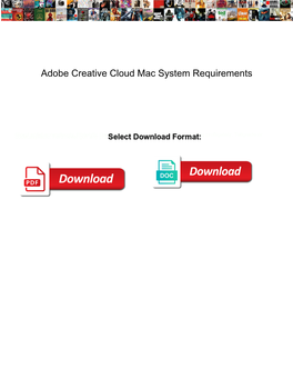 Adobe Creative Cloud Mac System Requirements