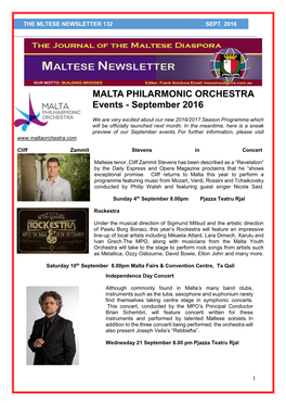 The Mltese Newsletter 132 Sept. 2016