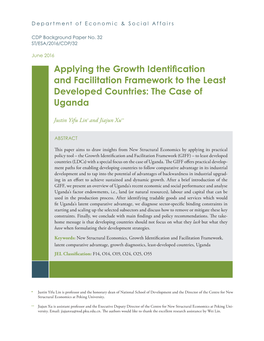 Applying the Growth Identification and Facilitation Framework to the Least Developed Countries: the Case of Uganda