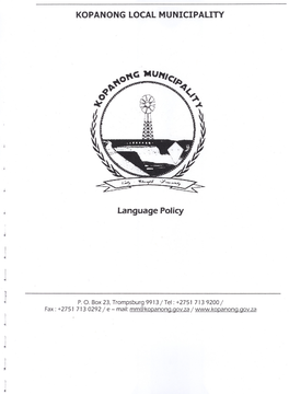 Language Policy