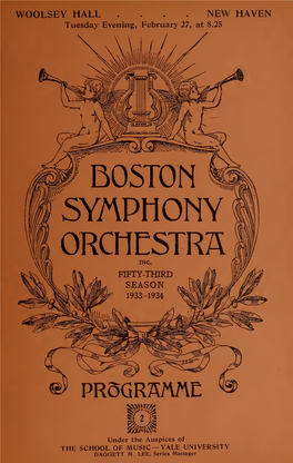 Boston Symphony Orchestra Concert Programs, Season 53,1933