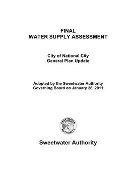 Sweetwater Authority Governing Board on January 26, 2011