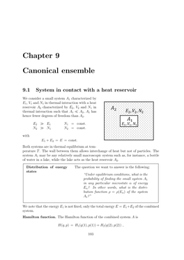 Chapter 9 Canonical Ensemble