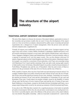 2 the Structure of the Airport Industry