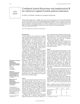 Combined Topical Flucytosine and Amphotericin B for Refractory Vaginal Candida Glabrata Infections