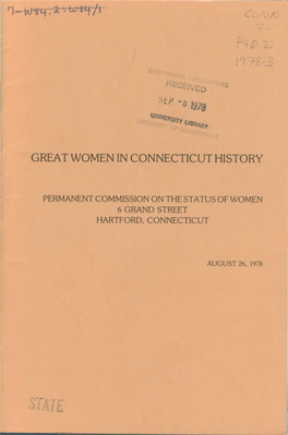 Great Women in Connecticut History