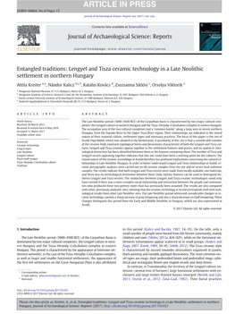 Entangled Traditions: Lengyel and Tisza Ceramic Technology in a Late Neolithic Settlement in Northern Hungary