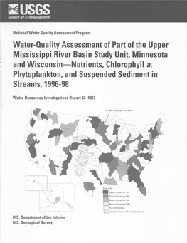 Water-Quality Assessment of Part of the Upper Mississippi River Basin
