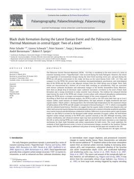 Black Shale Formation During the Latest Danian Event and the Paleocene–Eocene Thermal Maximum in Central Egypt: Two of a Kind?