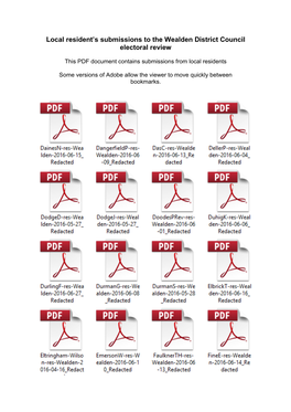 Local Resident's Submissions to the Wealden District Council Electoral