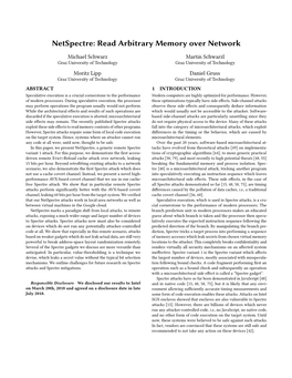 Netspectre: Read Arbitrary Memory Over Network