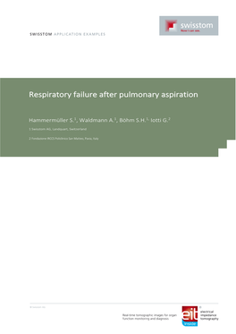 Respiratory Failure After Pulmonary Aspiration