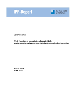 Work Function of Caesiated Surfaces in H2/D2 Low Temperature Plasmas Correlated with Negative Ion Formation