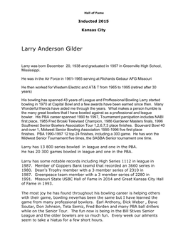 Larry Anderson Gilder