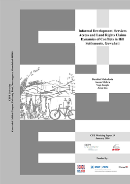 Dynamics of Conflicts in Hill Settlements, Guwahati