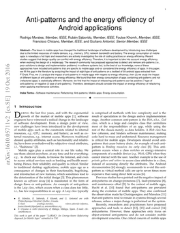 Anti-Patterns and the Energy Efficiency of Android Applications