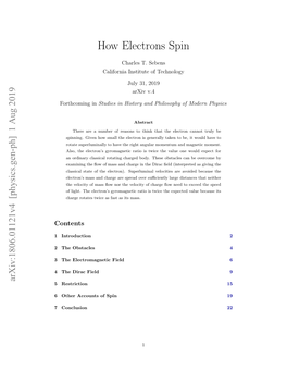 How Electrons Spin