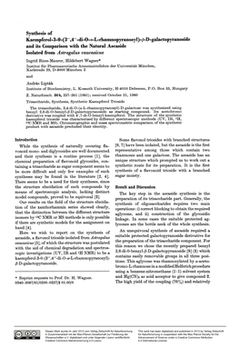 Synthesis of and Its Comparison with the Natural Ascaside Isolated from Astragalus Caucasicus