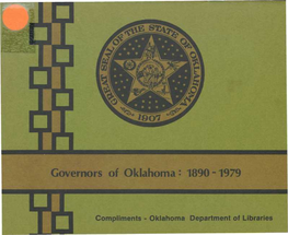 Governors of Oklahoma: 1890 -1979