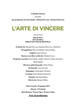 L'arte Di Vincere Pressbook.Pdf