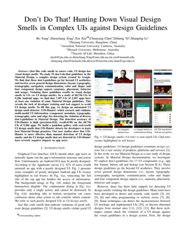 Hunting Down Visual Design Smells in Complex Uis Against Design Guidelines