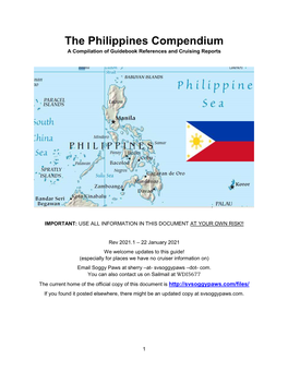The Philippines Compendium a Compilation of Guidebook References and Cruising Reports