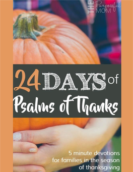 Psalms of Thanks