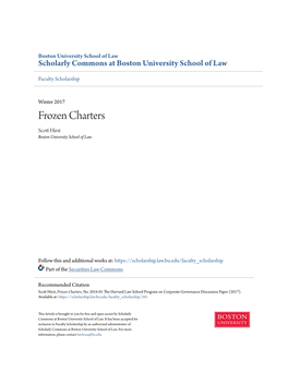 Frozen Charters Scott Irsh T Boston University School of Law