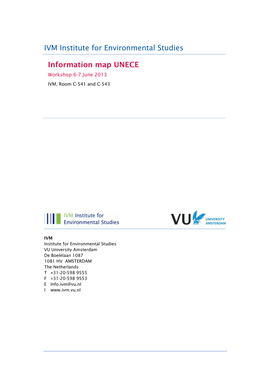 IVM Institute for Environmental Studies Information Map UNECE 3