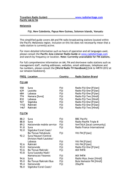 The EZ Radio Guide©