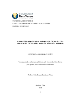 Las Guerras Internacionales De Chile En Los Manuales Escolares Bajo El Regimen Militar