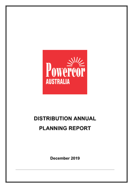 Distribution Annual Planning Report