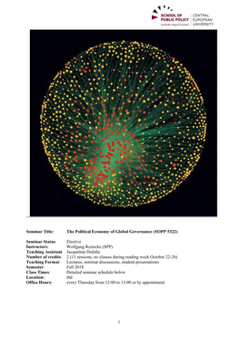 1 Seminar Title: the Political Economy of Global Governance (SOPP 5322)