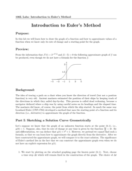 Introduction to Euler's Method