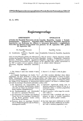 Regierungsvorlage (Gescanntes Original) 1 Von 19