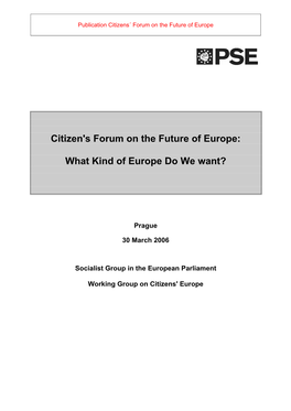 Citizen's Forum on the Future of Europe